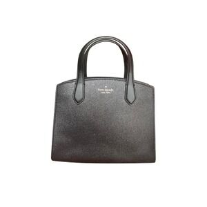 Kate Spade Black Glitter Satchel Bag Shimmer Saffiano Leather Handbag Medium